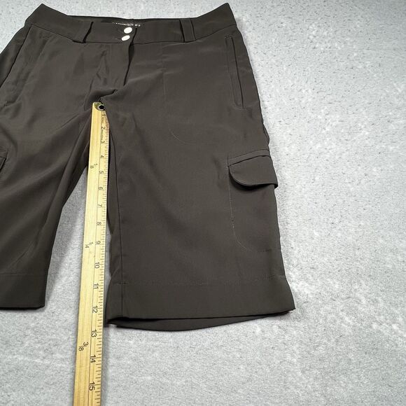 Nike Shorts Womens Size 4 Brown Golf Tour Performance Cargo Shorts Pockets - Picture 7 of 13